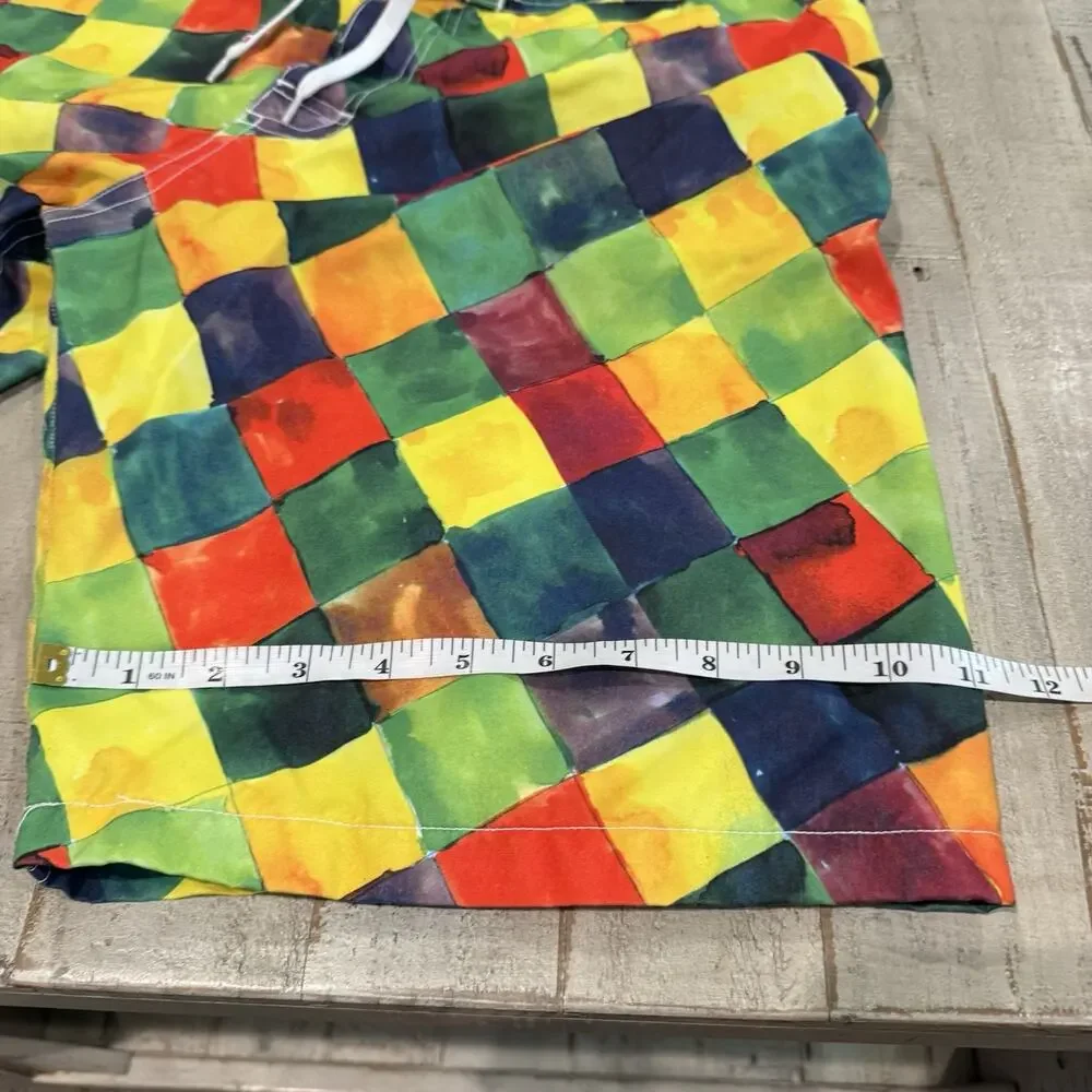 Mambo Australia Board Shorts MED Colorblock Surf Swim Trunks Y2K Retro